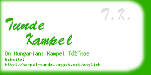 tunde kampel business card